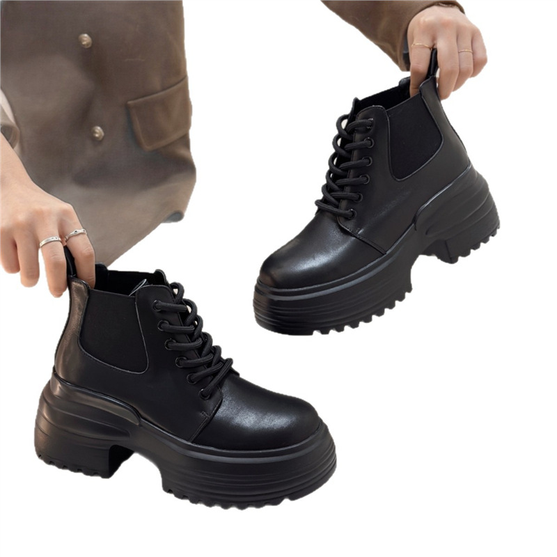 Dames laarzen met plateau van echt leer voor de winter_voghion.com