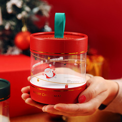 メーカー直販クリスマスキャンディギフトボックスの包装箱のクリスマスイブのギフトボックスの丸いバケツを空にします。