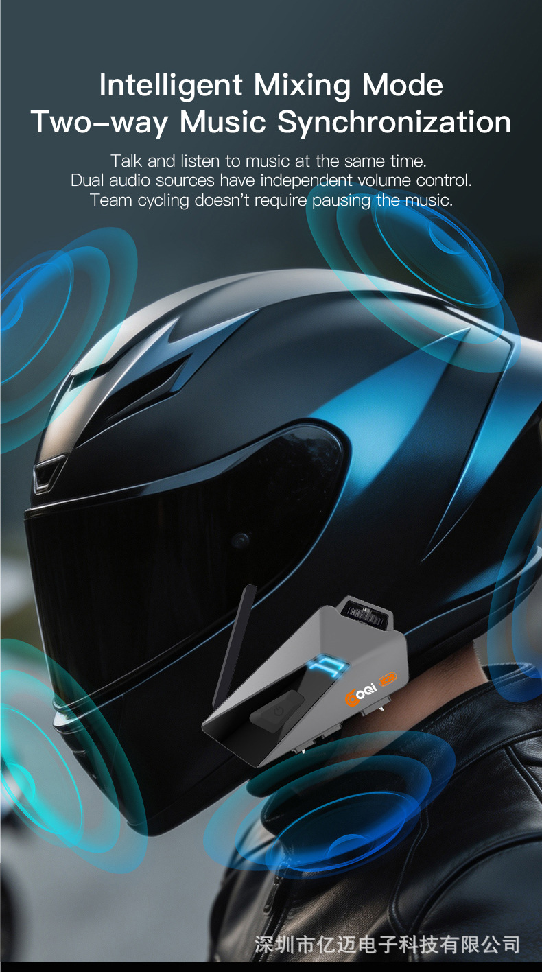 In-Stock Foldable Antenna Helmet Headset K22 for Motorcycle Riding, 1500m Intercoms, Cross-Brand Compatibility, Third Generation
