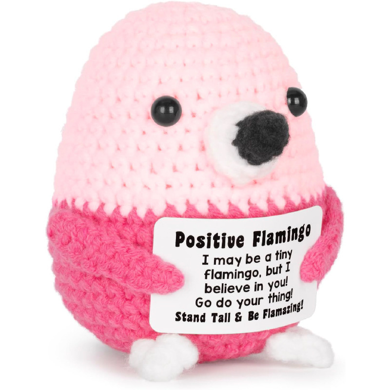 新品跨境亚马逊热销 Crochet Positive ice cream 毛线玩偶励志卡|undefined