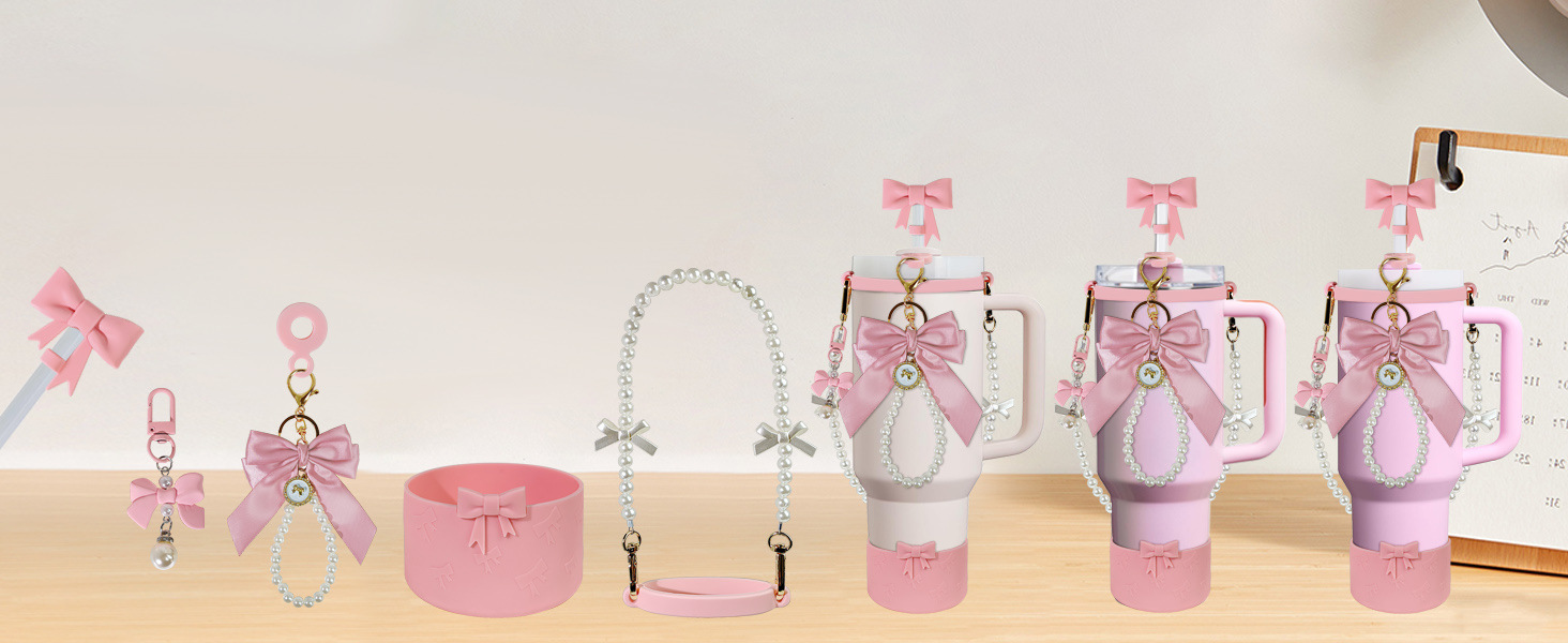 Pink Stanley Cup Accessories