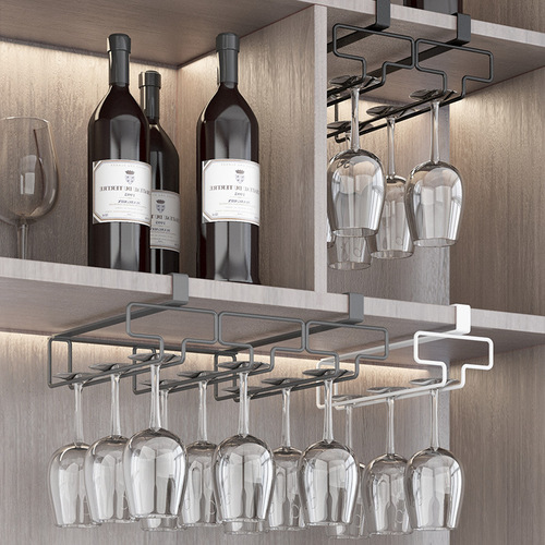 [Automatic Distribution Exclusive] Red wine glass hanger hanging household goblet rack kitchen punch-free cup pouring