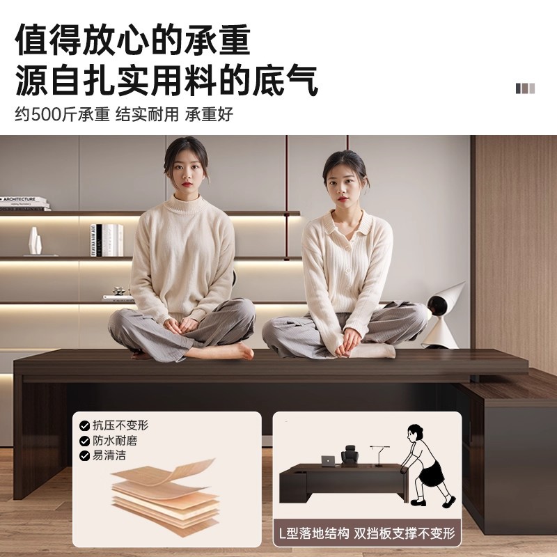 Mesa de oficina de jefe combinación de mesa y silla simple mesa de presidente moderno muebles de oficina supervisor mesa individual gran mesa de clase