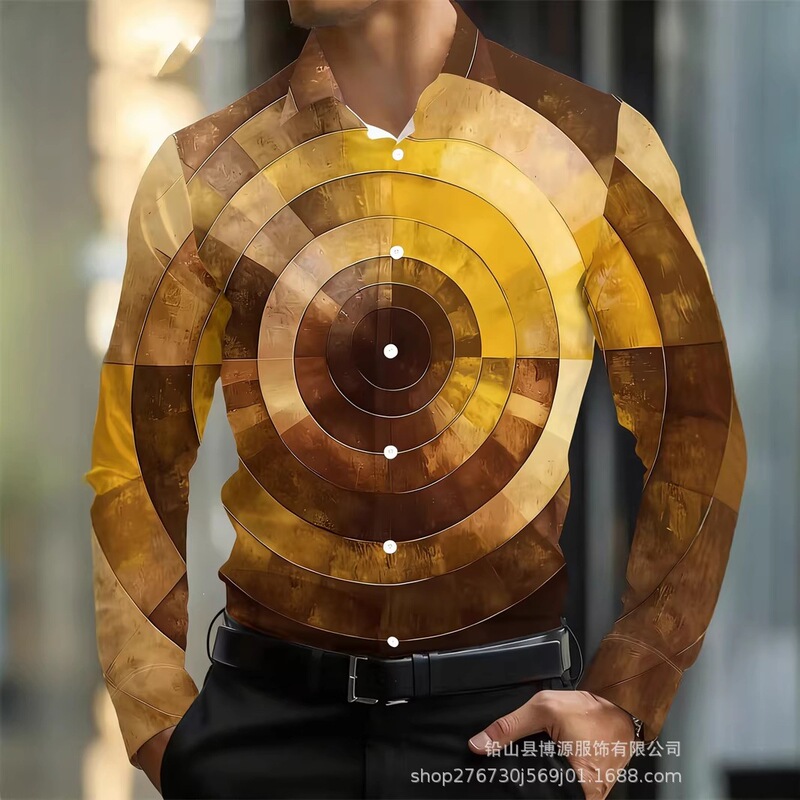 Summer Loose-Fit Romantic Men's Shirt Rainbow Pattern Fashionable Simple Street Style Loose Comfortable Hawaiian Summer Loose-Fit Romantic Men's Shirt Rainbow Pattern Fashionable Simple Street Style Loose Comfortable Hawaiian