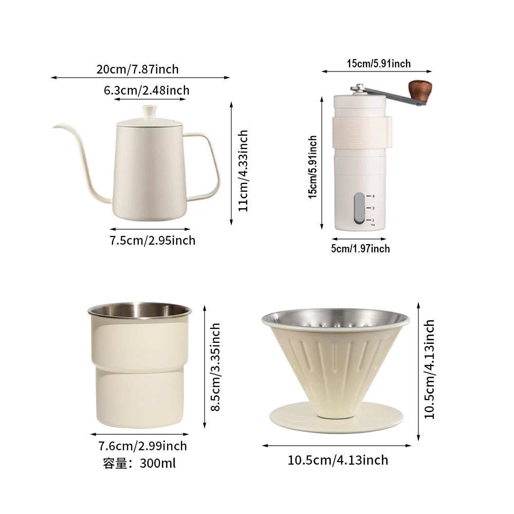 Conjunto de café de fabricación de mano, taza de café para compartir, molino de frijoles, conjunto de utensilios de café, regalo de negocios, regalo de mano