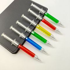メーカー模造注射器形状ゲルペンスケール付きマルチカラーロゴクリエイティブ学生文具会社ギフト卸売