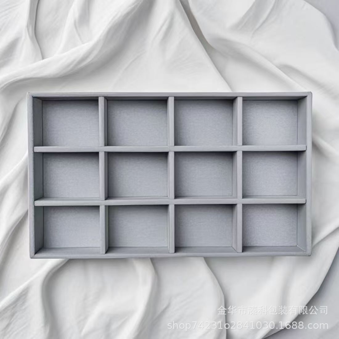 Franela, joyería, exhibición, caja de almacenamiento, acabado de escritorio, bandeja de almacenamiento de maquillaje, pendientes, pendientes, pulsera, anillo, estante de almacenamiento