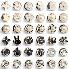 Anti-exposure buttons, concealed buttons, removable nail-free buttons, seam-free buttons, pearl buttons, shirt decorative brooch buttons, wholesale