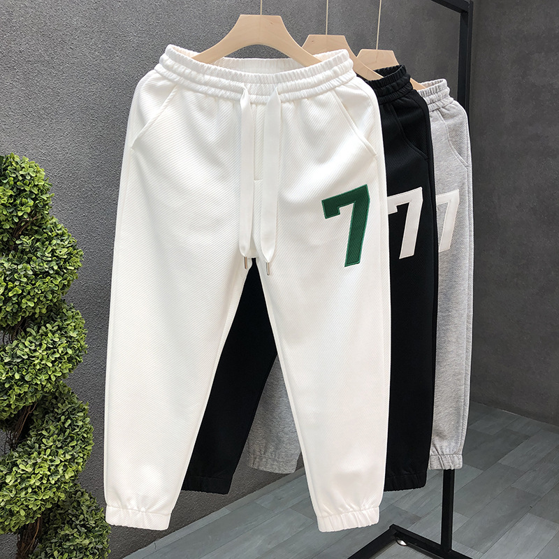 2024 New Spring Autumn Embroidered Casual Pants for Men Trendy Brand Loose Straight Pants Versatile Sports Trousers Sweatpants Jogging_voghion.com