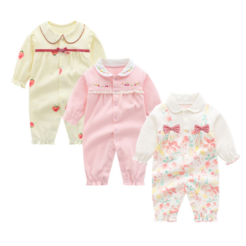  Fang Ying non-encapsulated spring and autumn clothing, one-piece, romper, carrot, rabbit collar, etc. 3-12M