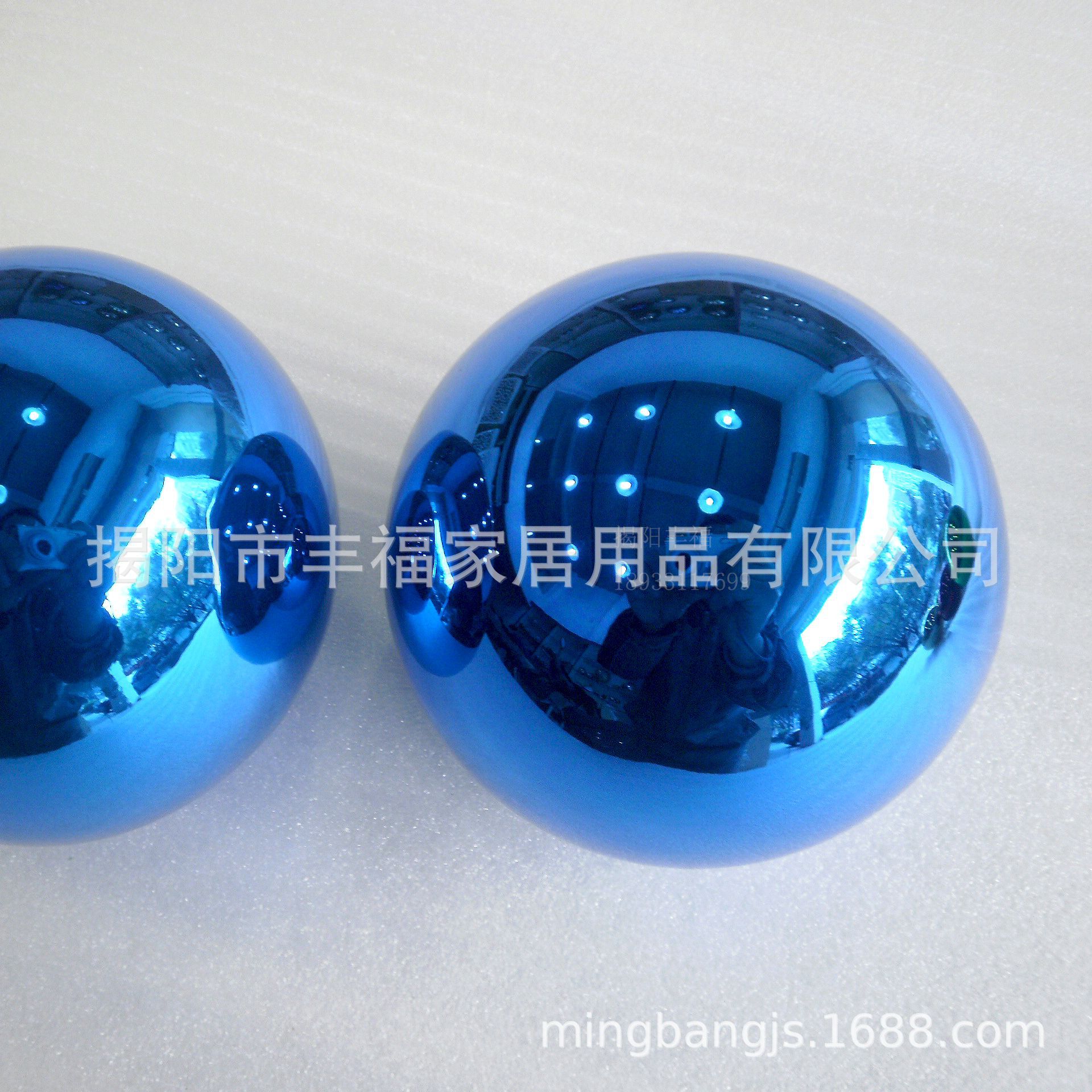 供应不锈钢镜面宝蓝色空心圆球 七彩不锈钢空心球 镜面多彩钢球