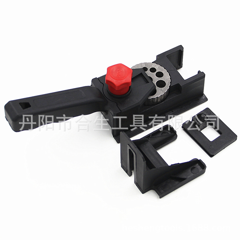 Transfronterizo de 10 hoyos de carpintería punzonado dispositivo de fijación de límite de posicionamiento DIY Carpintería 3-12mm anillo de límite de perforación traje