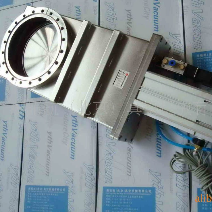 304不锈钢CCQ-100高真空气动插板阀 真空闸阀 真空气动阀真空阀门