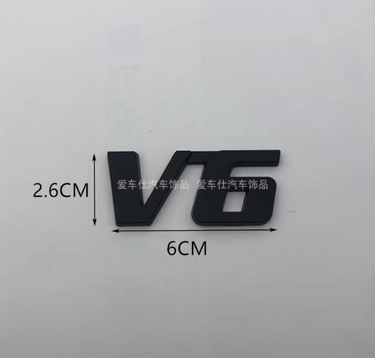 車の修正された金属ラベル 3D 立体 V6 V8 車のラベル大排気量ロゴ車のテールラベル車のステッカー装飾ラベル|undefined