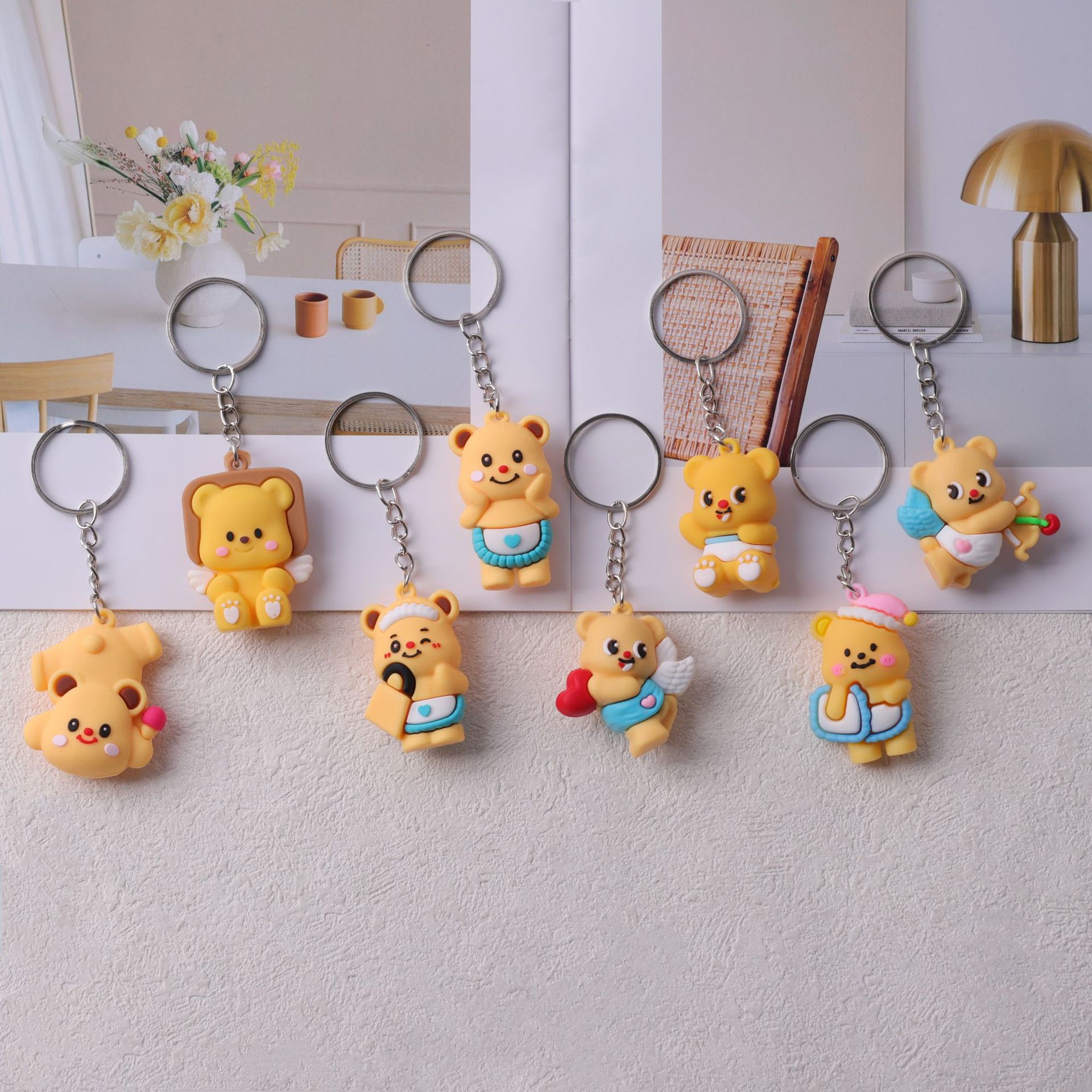 Butterbear tailandés lindo pareja muñeca bolsas creativas para regalos de colgantes de automóviles