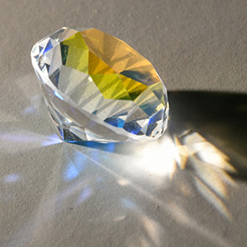 Prisma de color, receptor de sol, cubo de luz, receptor de sol, espejo de prisma, adornos de vidrio, descompresión, regalo creativo