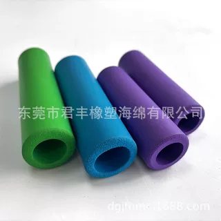 生产高密度绿色自行车车把橡塑矽胶防滑海绵握把套 平衡车把手套
