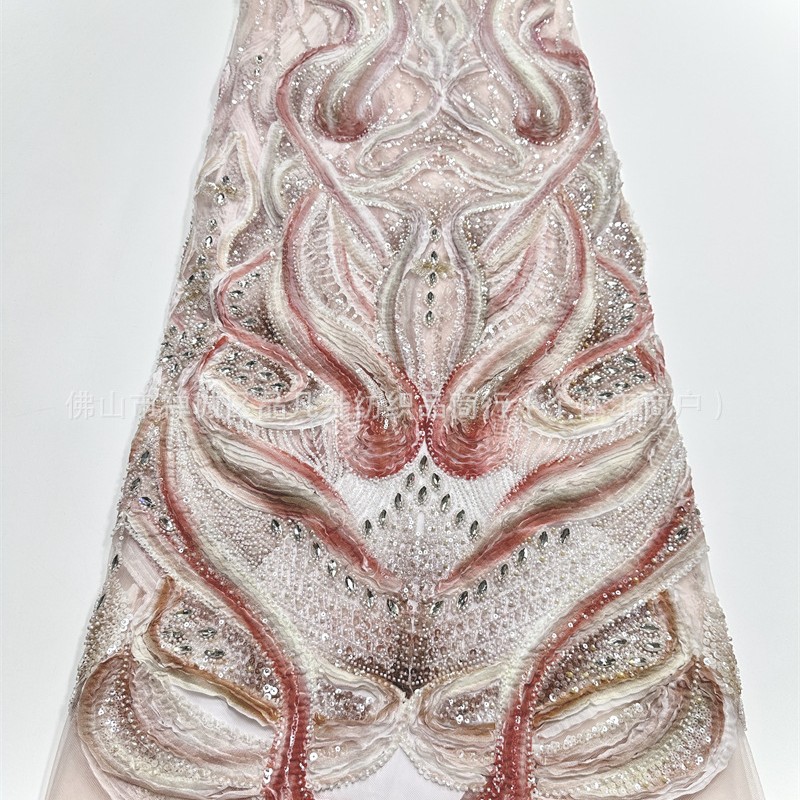 Gaoding vestido de boda fiesta cena de moda vestido de tela de mujer tela de cuentas de perforación caliente