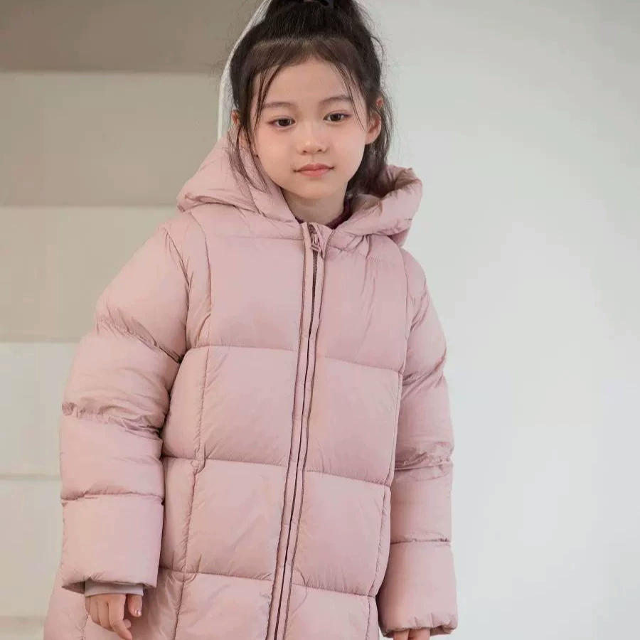 Детский пуховик Yuguang в корейском стиле, удлиненный, утолщенный, с наполнителем из 90% белого утиного пуха, для мальчиков и девочек.
