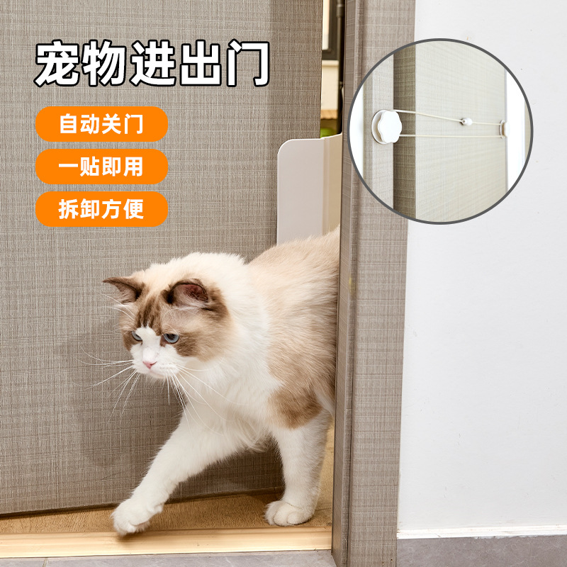 Entrada libre para gatos, artefactos mágicos, agujeros de puerta para mascotas, entrada bidireccional automática para gatos, abertura de puerta para dormitorios en stock