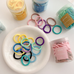 50-pack of children's gradient color seamless hair ties, colorful hair ropes that do not hurt hair, candy-colored rubber band towel rings