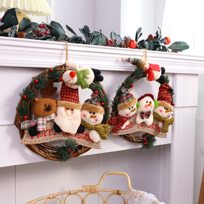 Nuevo estilo transfronterizo Decoración navideña Escena navideña Decoración de árboles Decoración de ancianos Diy Adornos de alces hechos a mano