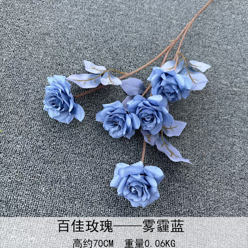 Artificial Rosa sola franela Rosa flor artificial boda decoración del hotel decoración del hogar arreglo de flores flor artificial Rose