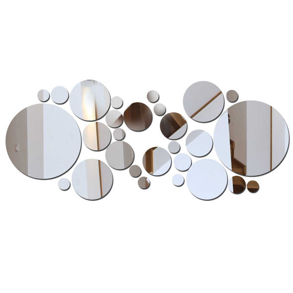 Acrylic Wall Mirror Stickers 3d Decorative Circular Design Set_voghion.com