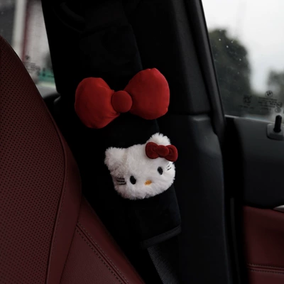 cute kt bow car seat: Seat belt shoulder pad