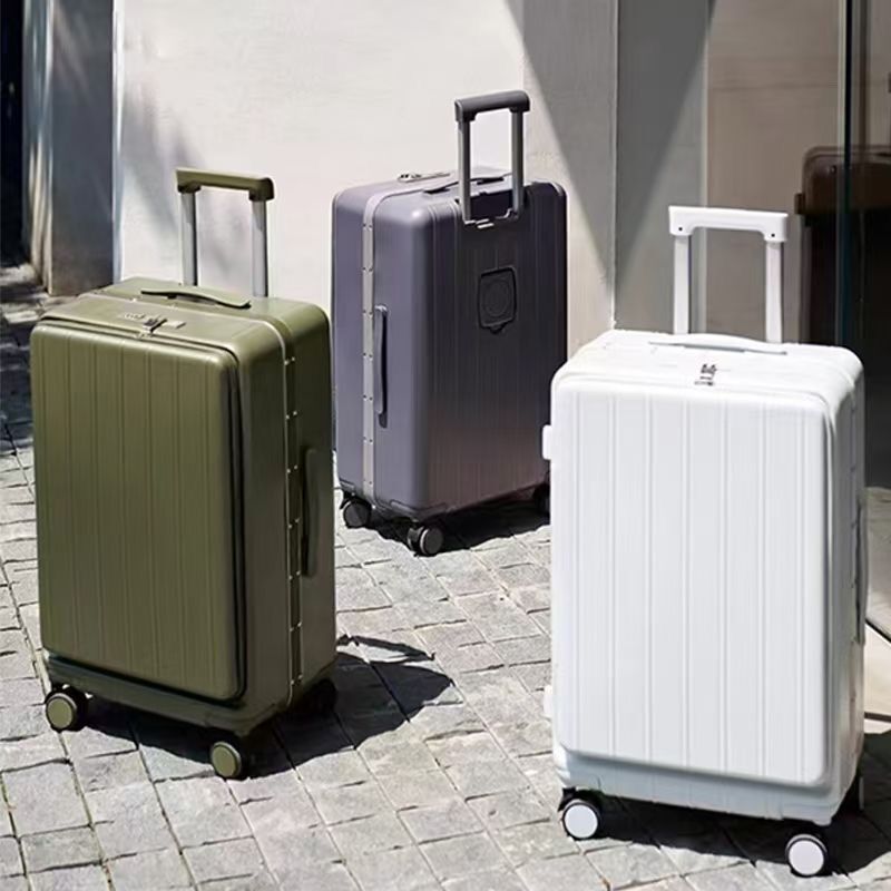 New large-capacity suitcase with side-opening lid, women's rolling suitcase, 24-inch expandable multi-functional travel suitcase, password-protected carry-on suitcase for men New large-capacity suitcase with side-opening lid, women's rolling suitcase, 24-inch expandable multi-functional travel suitcase, password-protected carry-on suitcase for men