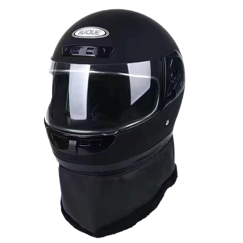 Casco de otoño y invierno anti-níma de cuatro estaciones caliente vehículo eléctrico para hombres y mujeres casco completo de seguridad tipo cubierto anti-fría medio casco para montar