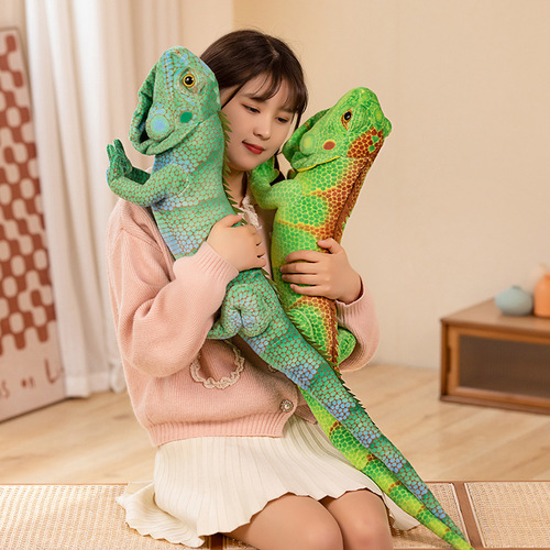 Simulation Animal Mane Lizard Doll Plush Toy Cool Chameleon Doll Comfort Doll Manufacturer Wholesale