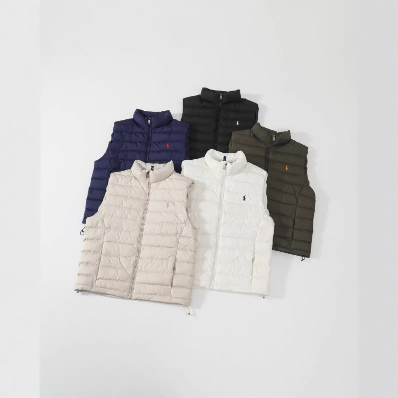 Scan the Qr Code to Get the Rl Ralph Lauren Classic Pony Embroidered Logo Loose-Fitting Versatile Couple's Matching down Vest Jacket Scan the Qr Code to Get the Rl Ralph Lauren Classic Pony Embroidered Logo Loose-Fitting Versatile Couple's Matching down Vest Jacket