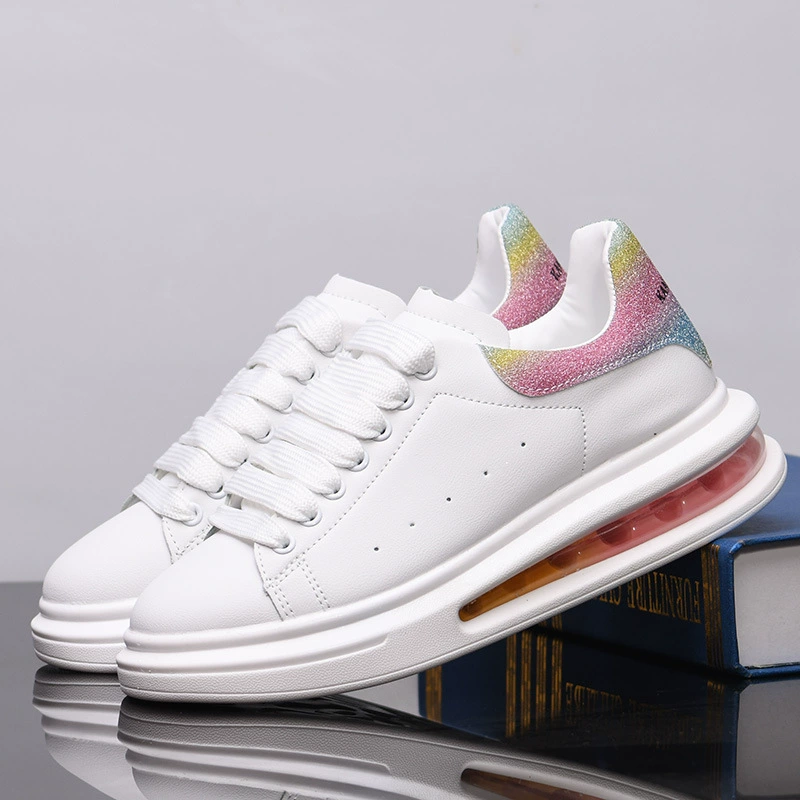 McQuinen красная спортивная обувь мужская обувь воздушная подушка маленькая белая обувь мужская и женская маленькая черная обувь толстая подошва для увеличения повседневной обуви прилив KY2008