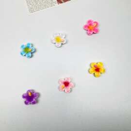 亮面桃花枝雏菊全系列花朵冰透鸡蛋花牡丹花朵混树脂材料配件发饰