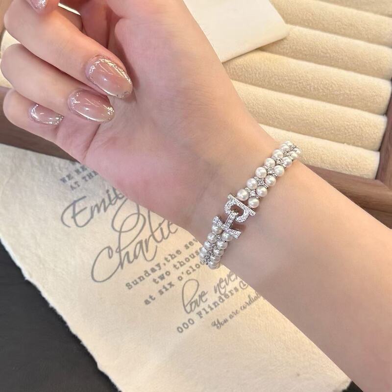 Zhuji Pearl Horseshoe Buckle Double Row Bracelet 4-5mm Perfect Round Freshwater Ak Pearl 14K Gold Injection Default 17cm Zhuji Pearl Horseshoe Buckle Double Row Bracelet 4-5mm Perfect Round Freshwater Ak Pearl 14K Gold Injection Default 17cm