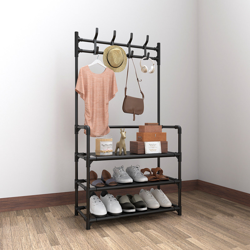 Porta simple de alquiler interior multicapa doméstico dormitorio 2025 nuevo percha de ropa percha de ropa puerta de entrada