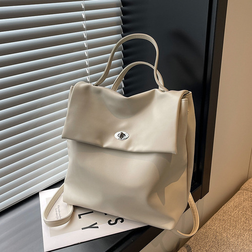 Large-capacity bag, new casual and versatile backpack, female college student handbag, textured travel backpack