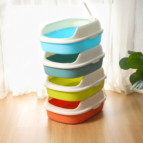 Cat litter box wholesale high edge anti-crack small orange cat litter box anti-fall PP resin Pipitao cat toilet