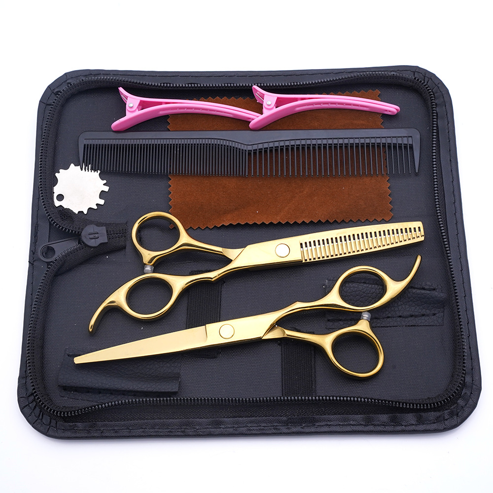 Estilista profesional, tijeras de corte de pelo, corte de pelo, corte de pelo, corte de pelo, corte de dientes fino, juego de corte de belleza con flequillo especial para peluquero