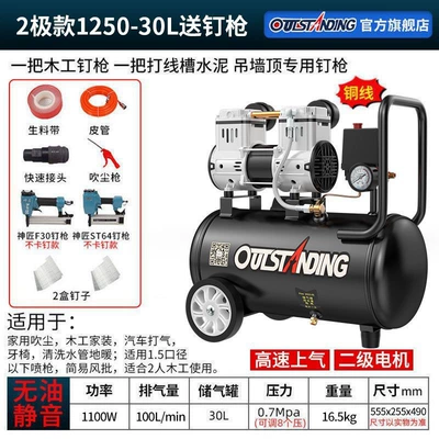 Spray Paint Air Pump — Hava kompressorları - copper-1100w30l-black-diamond-woodworking-package