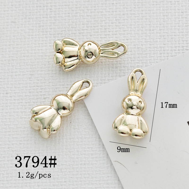 10 Pcs/package Cute Sweet Animal Heart Shape Flower Alloy Plating Pendant Jewelry Accessories display picture 11