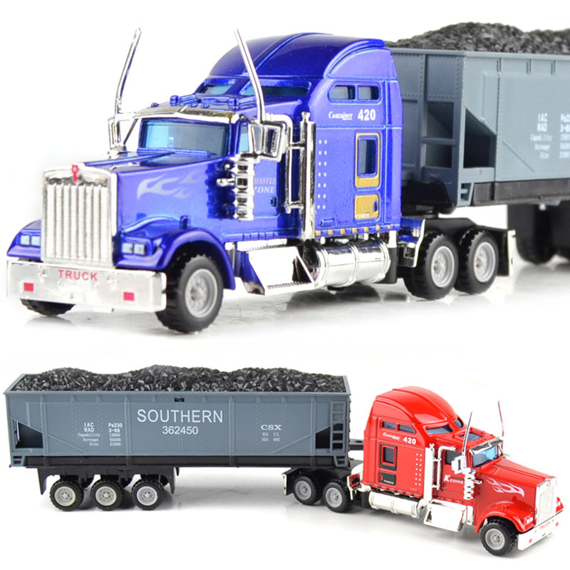 New American Optimus Prime Truck Large Mudstone Transporter Container Alloy Back Force Model Children's Toys Wholesale
