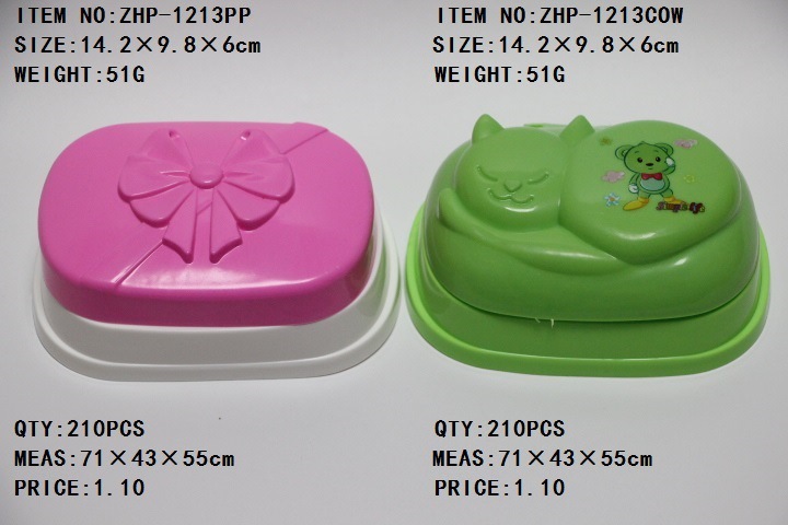 Exportación de plástico flip bow caja de jabón ternera caja de jabón de drenaje con tapa PS caja de jabón de goma de acero