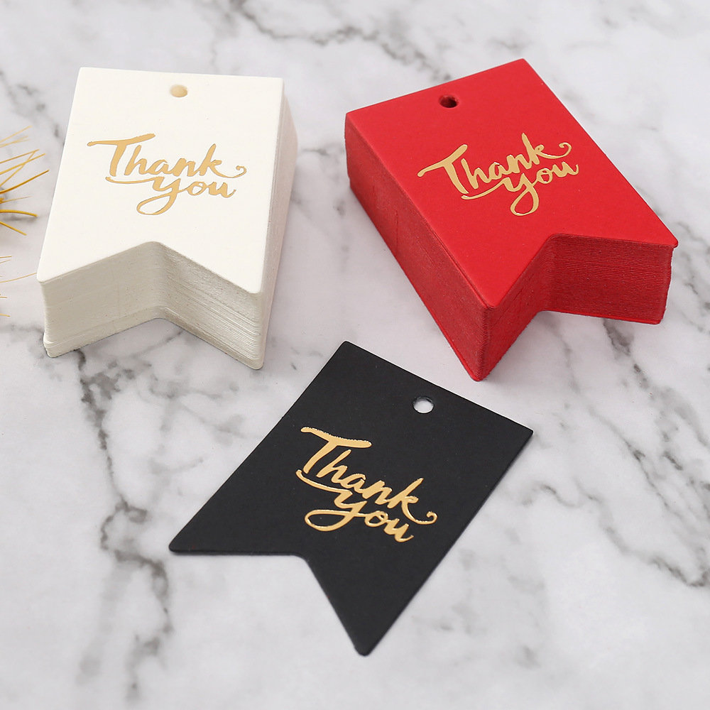 新款烫金吊牌批发包装标签礼品袋挂牌thankyou的卡片伴手礼感谢卡