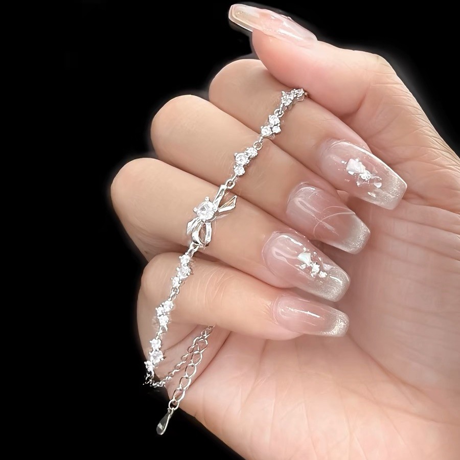 Love Bow Bracelet Women's Summer Fashion Light Luxury Niche Delicate High Sense 2024 New All-match Bracelet