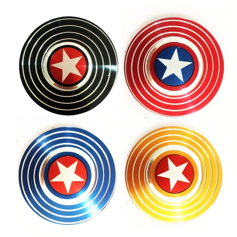 Metal fingertip gyro adult decompression alloy finger gyro colorful American team handheld rotating toy wholesale
