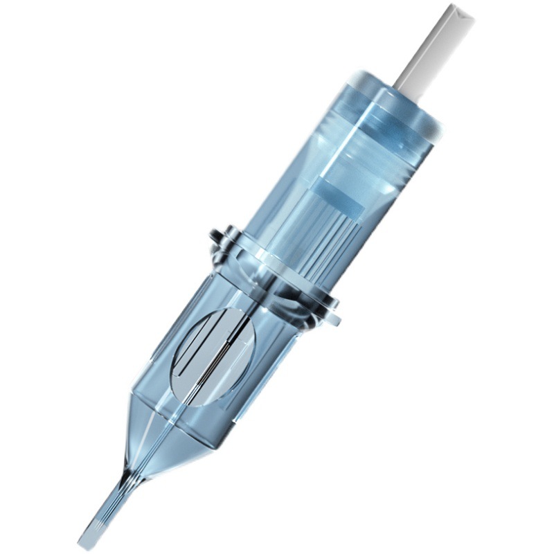 Agujas para tatuajes transfronterizas, agujas integradas, pequeñas agujas azules para dibujar líneas y sombreado, todos los modelos para tatuajes de cejas, tatuajes y consumibles de bordado, máquinas de tatuar.