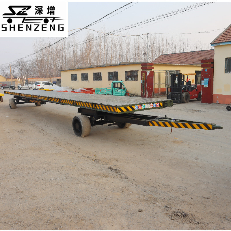 15吨平板拖车 双向牵引拖车 厂内中专运输平板车