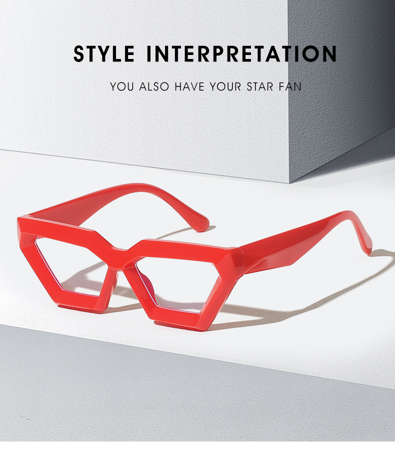 Casual Solid Color Ac Polygon Frameless Optical Glasses display picture 2